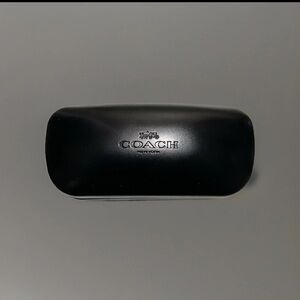 Coach Hard Shell Glasses Case Glossy Black Eyeglasses Sunglasses Case W/ Cloth L